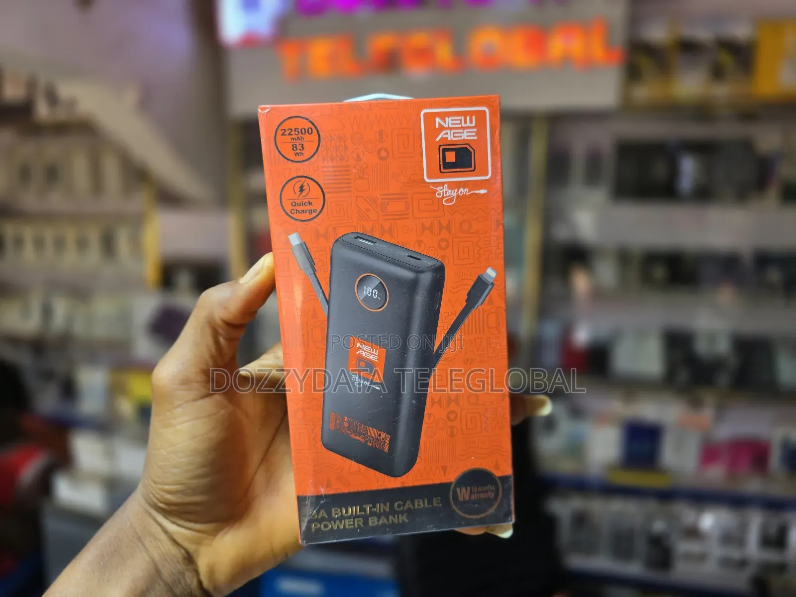 Newage 22500MAH J153 With Built in 3A Cable Powerbank