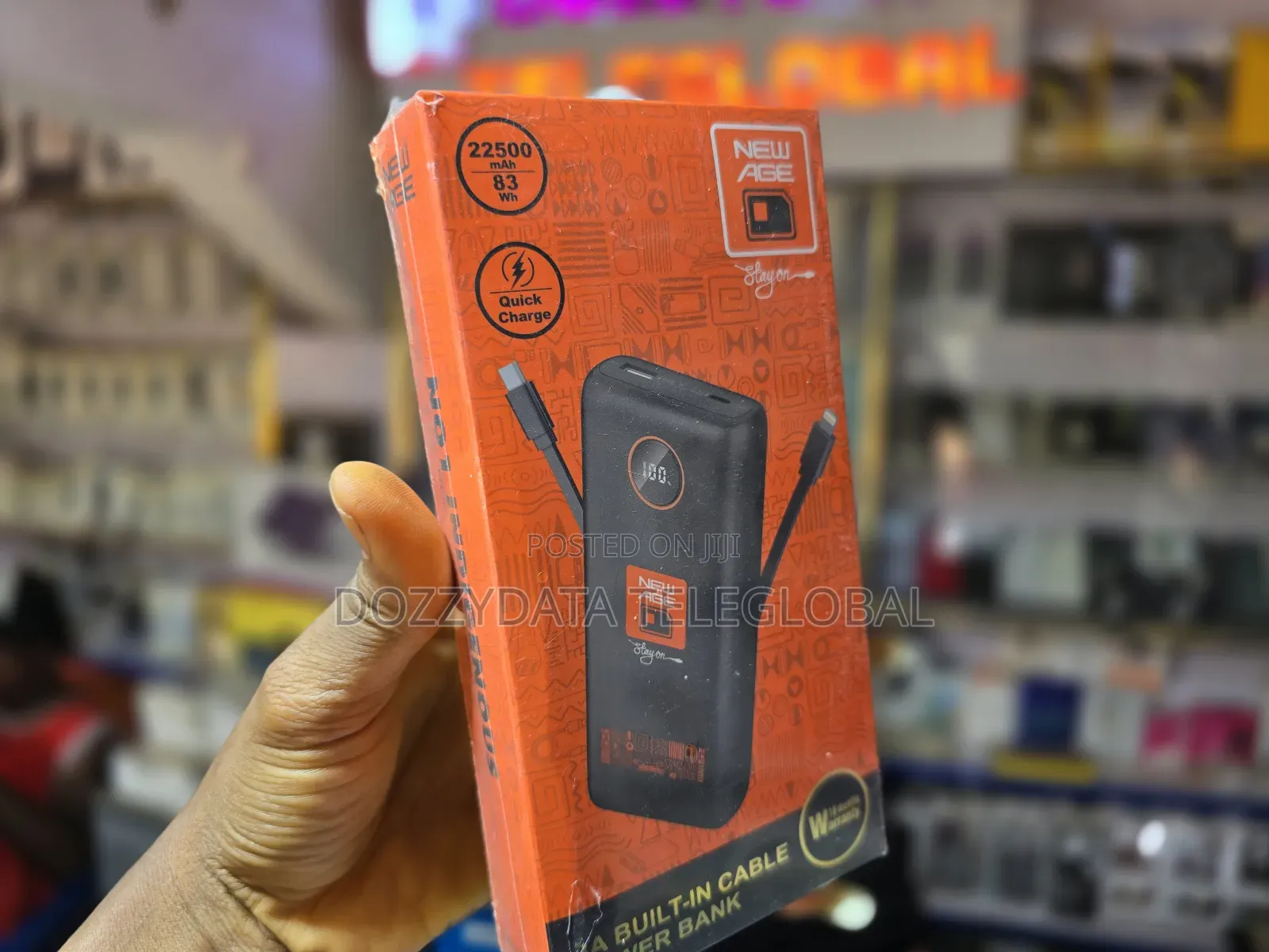 Newage 22500MAH J153 With Built in 3A Cable Powerbank