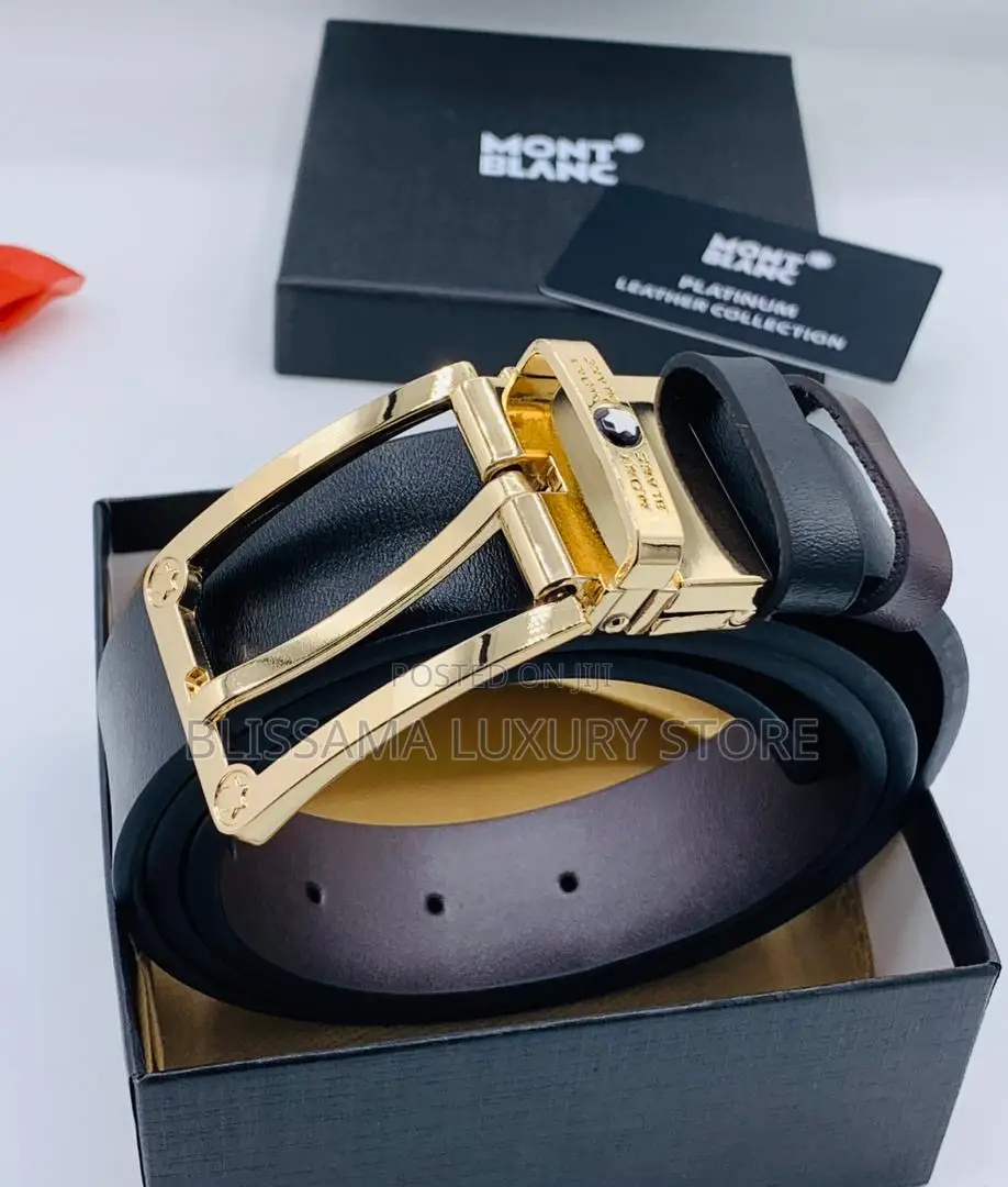 Quality Mont Blanc Leather Waist Belts