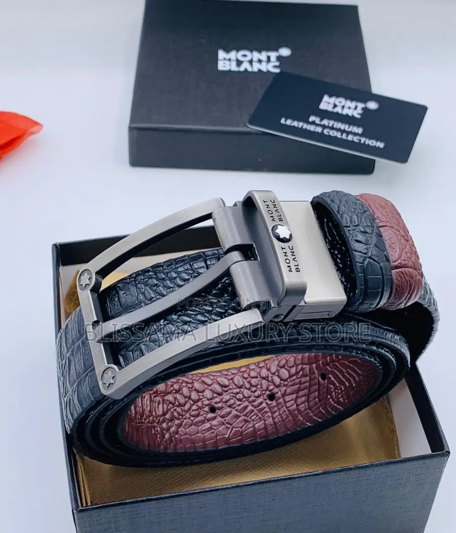 Quality Mont Blanc Leather Waist Belts