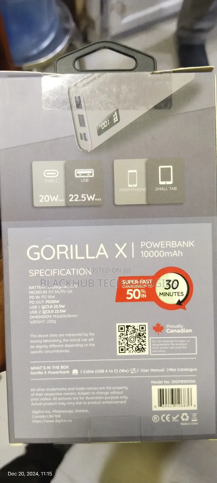 Digifon Gorilla X 10000mah 22.5w Powerbank