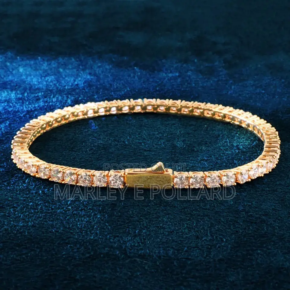 18kt White Gold Plated Premium Tennis Bracelet