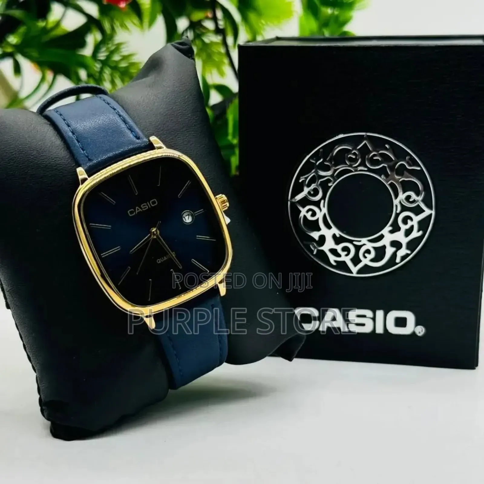 Caso Blue Leather Wristwatch