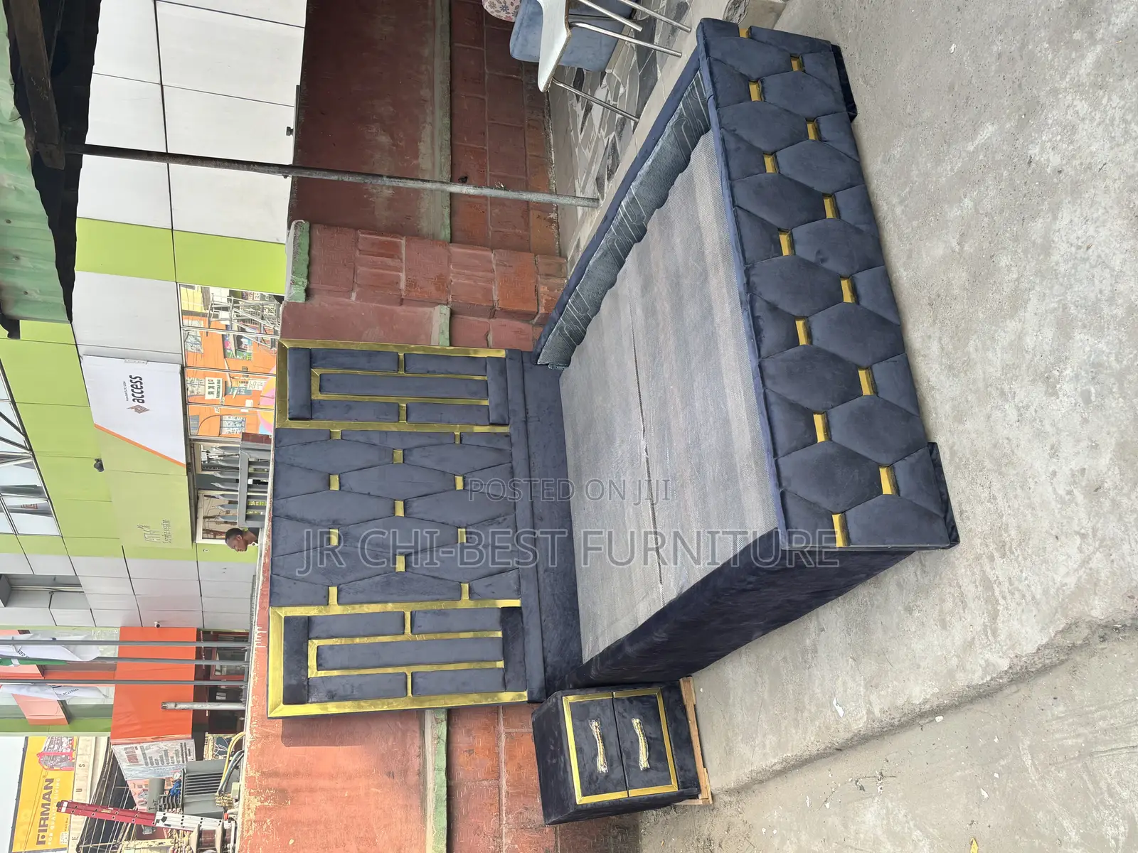 Quality 4 and a Half by 6 Upholstery Padded Bed Frame