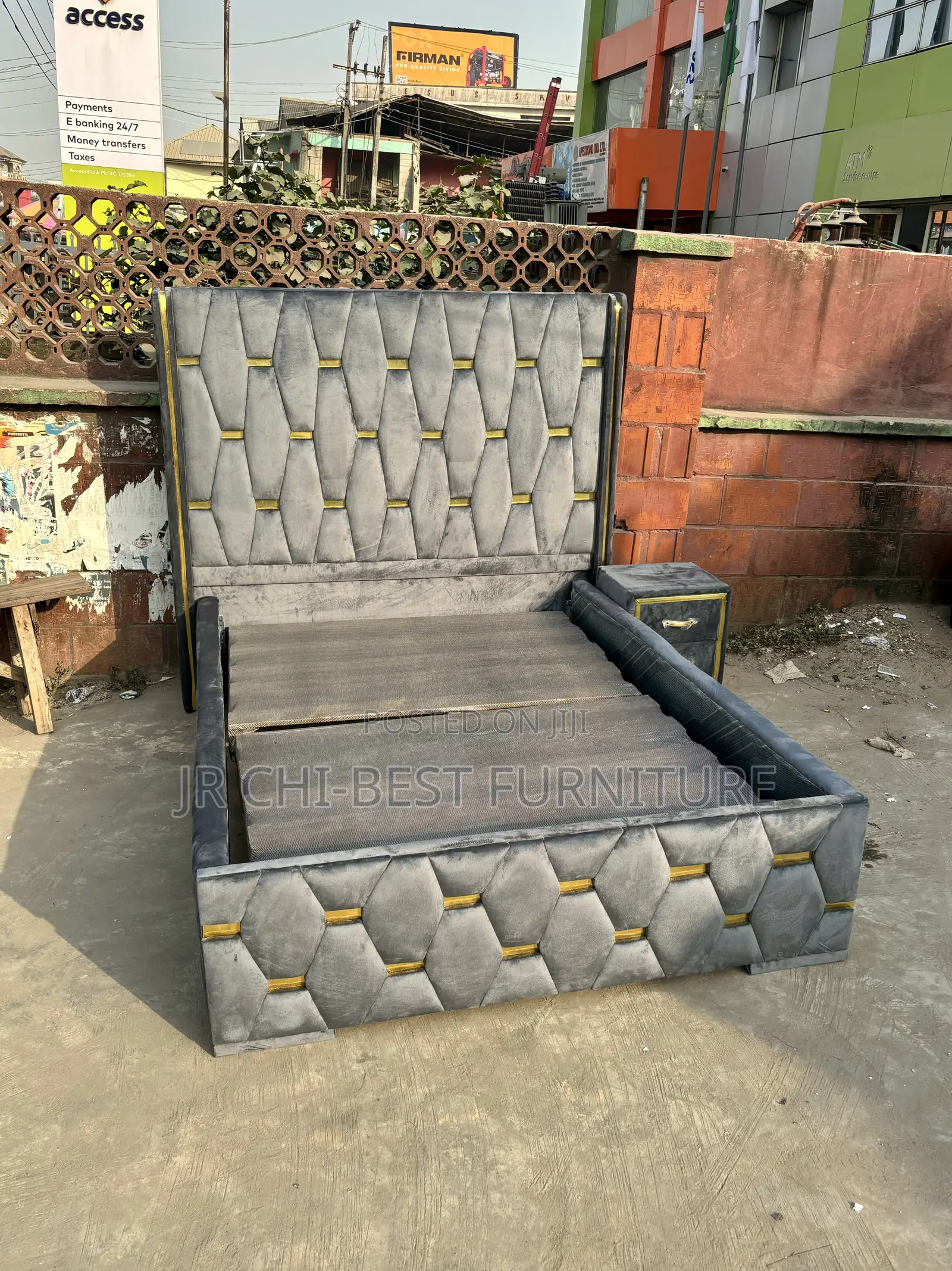 Quality 4 and a Half by 6 HDF Upholstery Wooden Padded Bed Frame