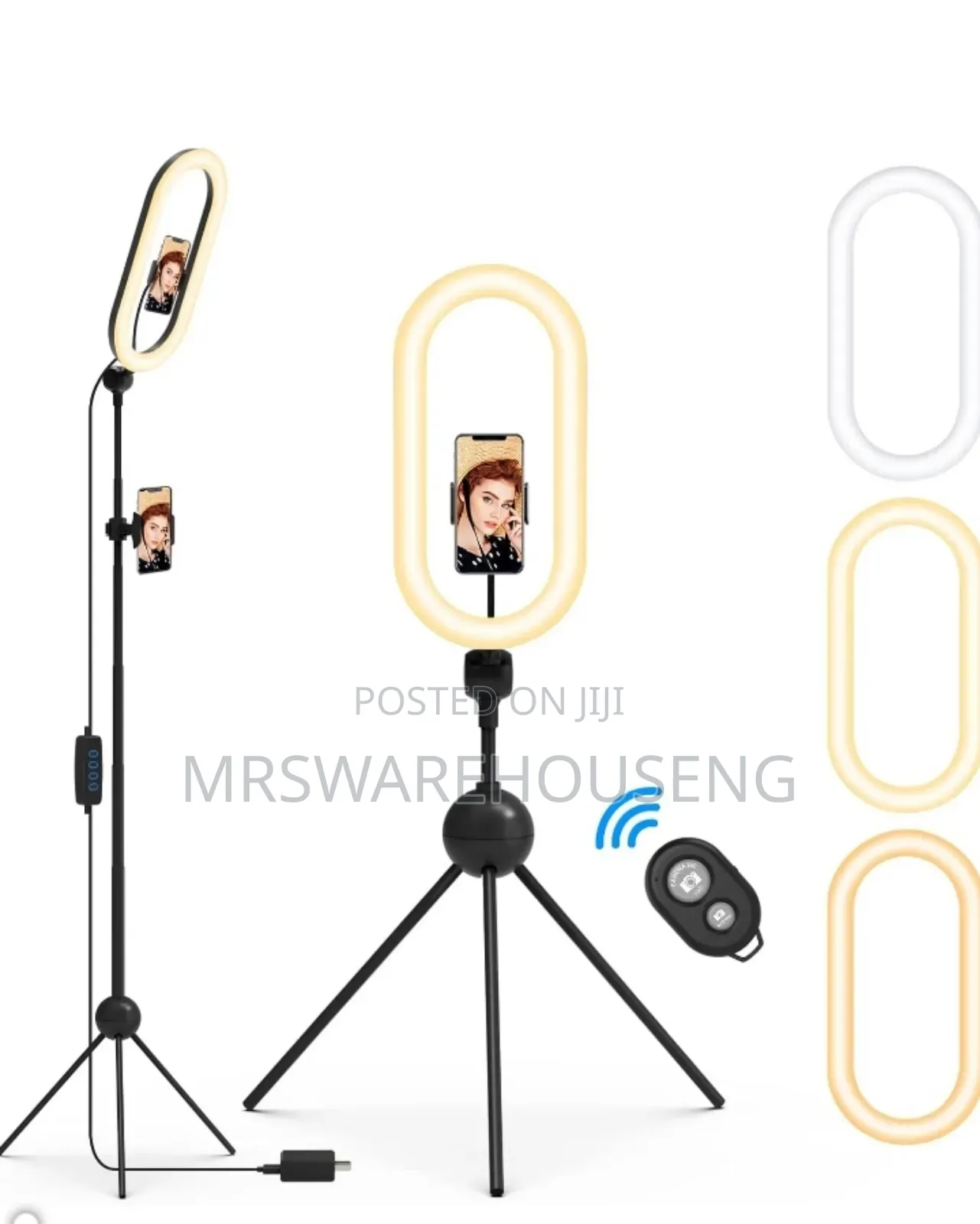 14" Selfie Lights 65" Tall Tripod With Remote