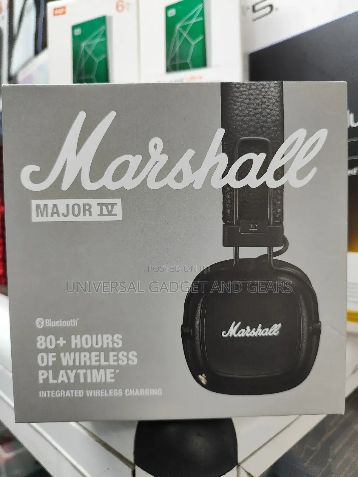 Marshall Major Iv on Ear Bluetooth Headphones, 80 HRS Play