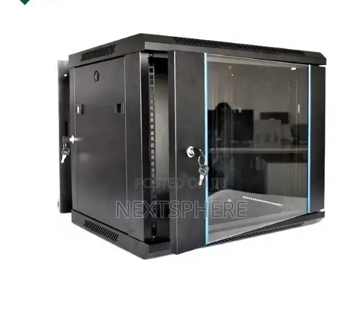 4u Rack With Glass Door, Locks, Removable Side Panels -