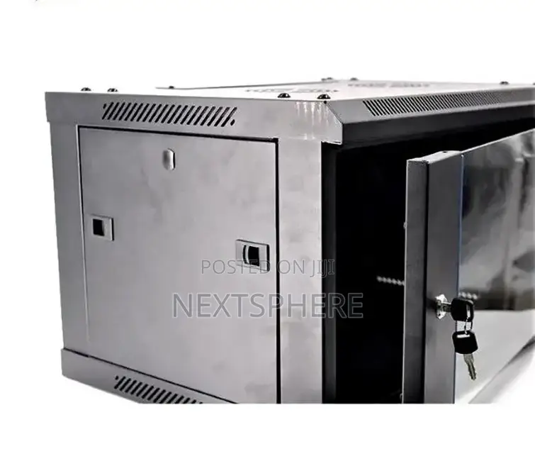 4u Rack With Glass Door, Locks, Removable Side Panels -