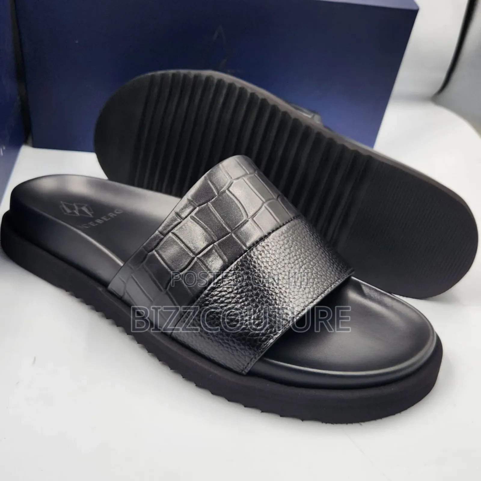 Original ICEBERG Leather Slippers Available in Store
