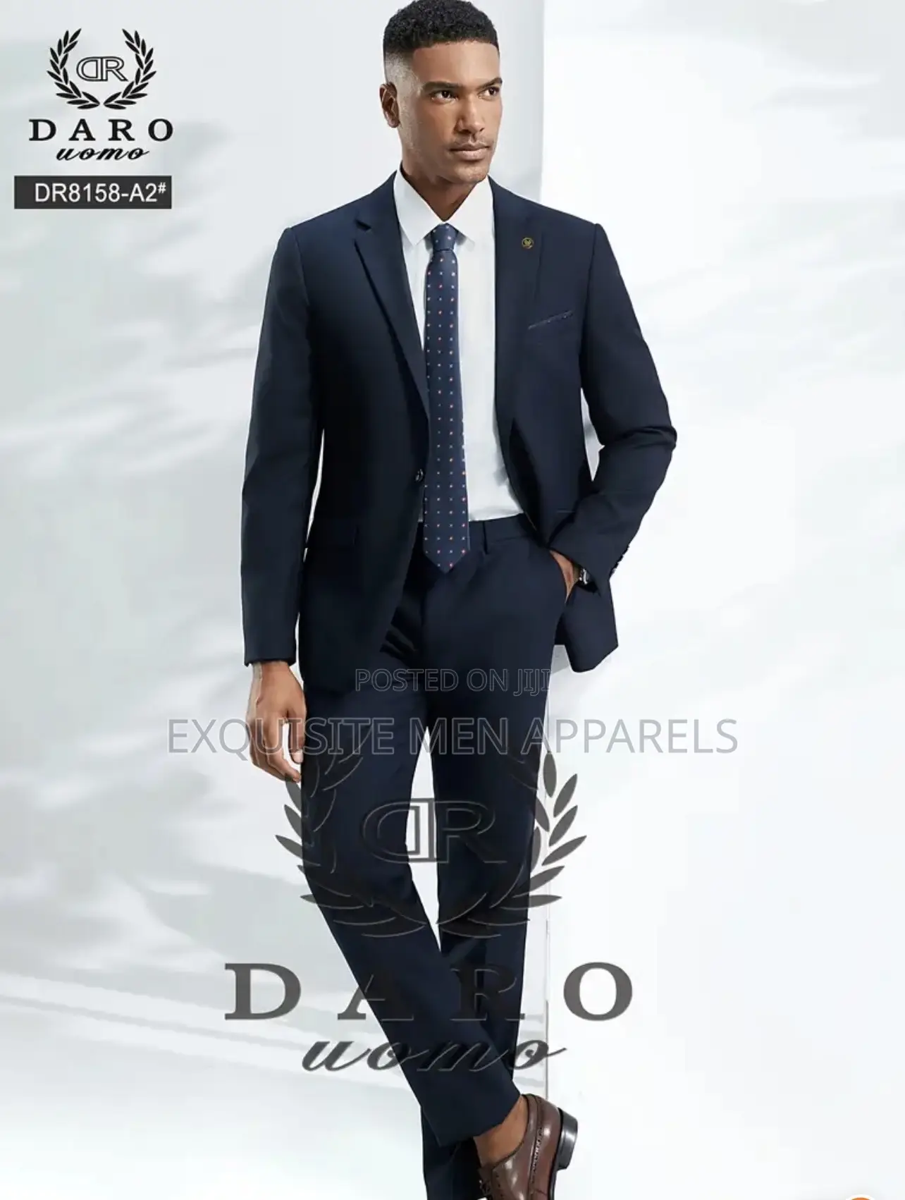 Dark Navy Daro Corporate 2pcs Quality Slimfit Men’S Suit