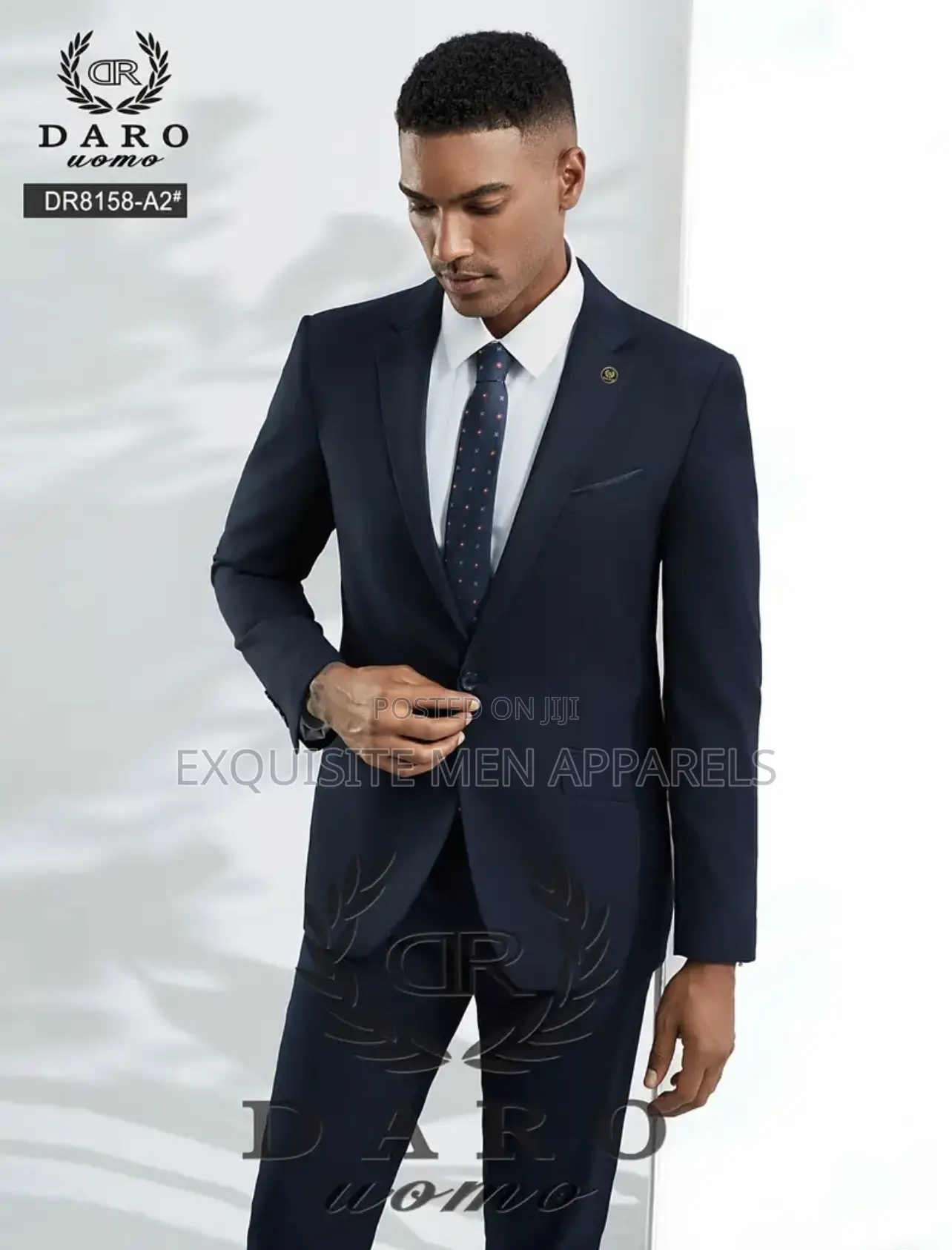 Dark Navy Daro Corporate 2pcs Quality Slimfit Men’S Suit