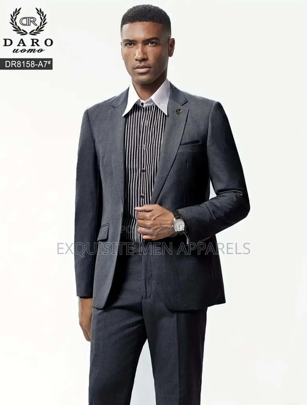 Dark Gray Daro 2pcs Corporate Slimfit Quality Men’S Suit