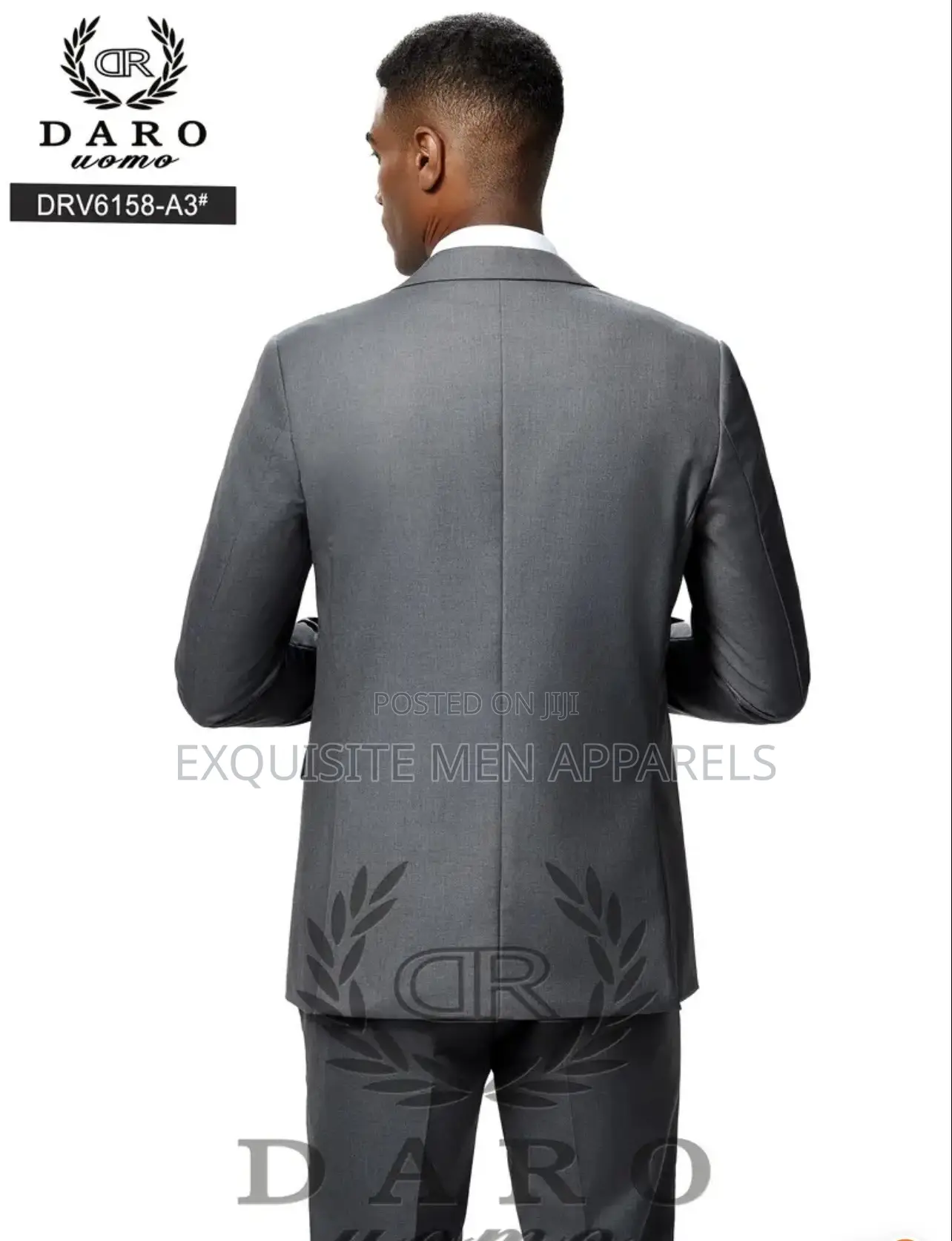 Gray 3pcs Daro Corporate Slim Fit Suit for Men