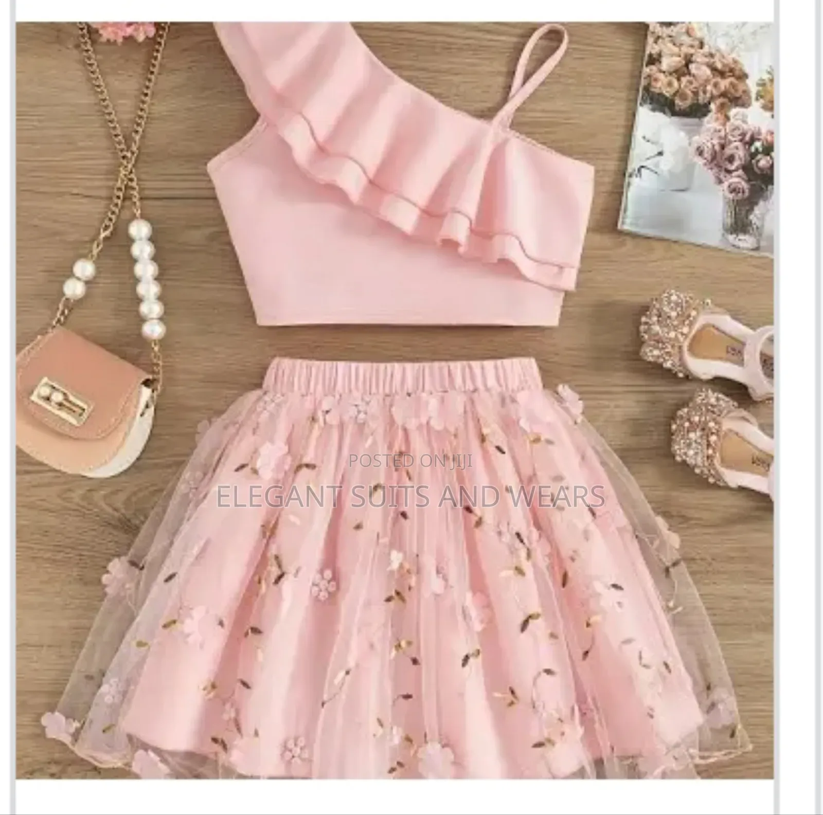 Casual Skirt And Blouse - Girls