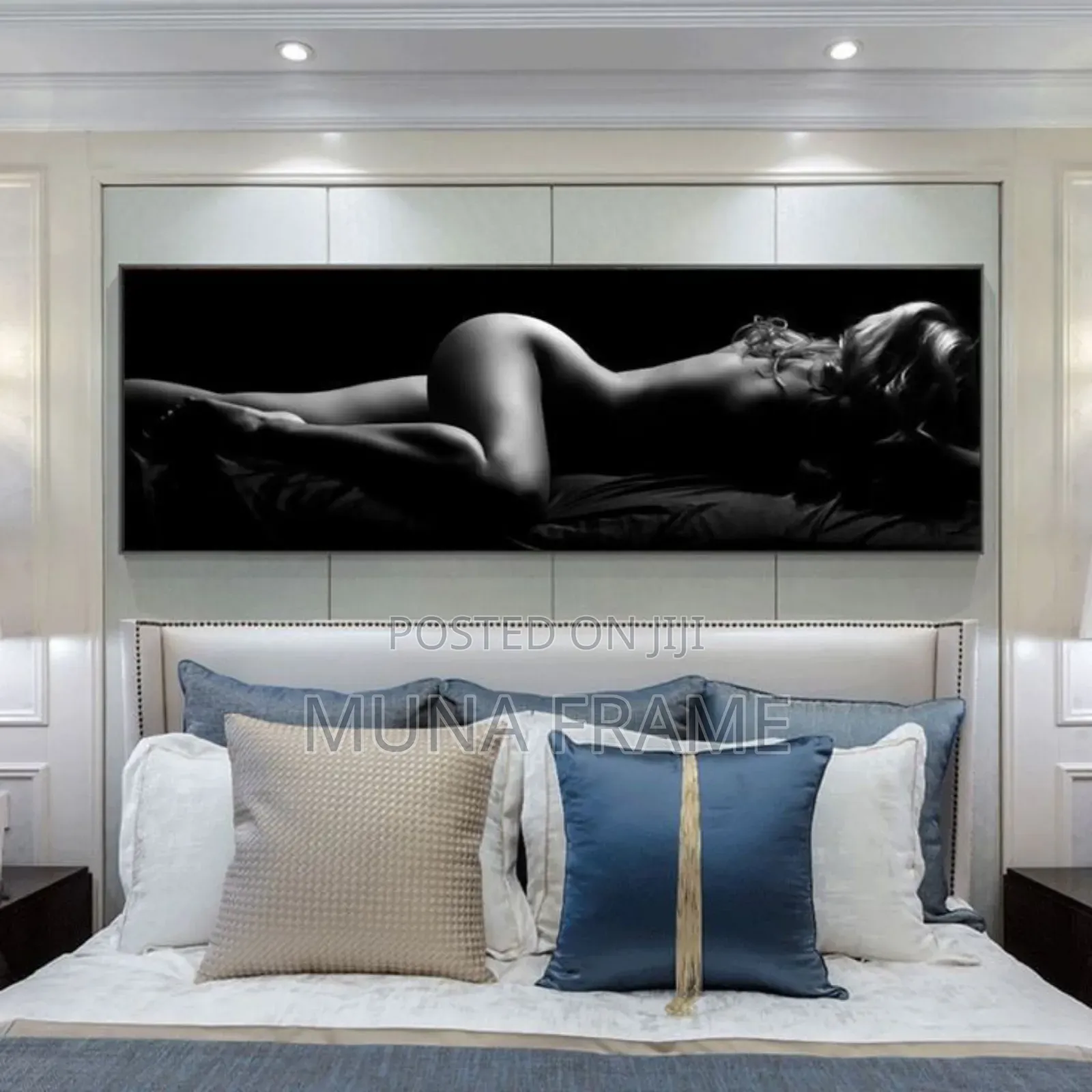 Nude Portrait Art Print Acrylic Glass Frame