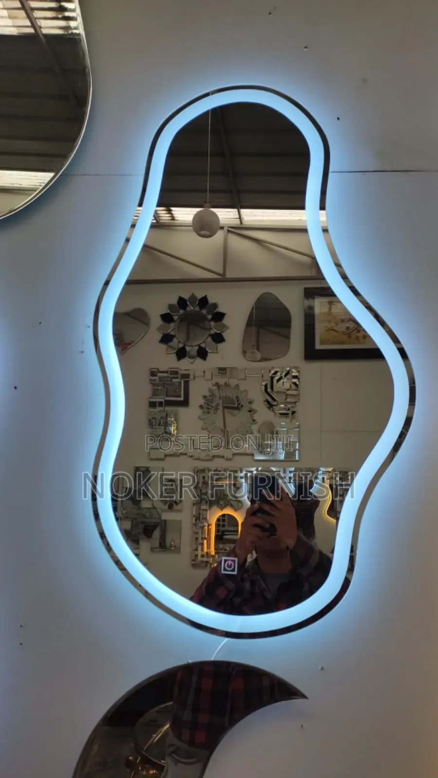 Wall Mirror Design With LED Lights