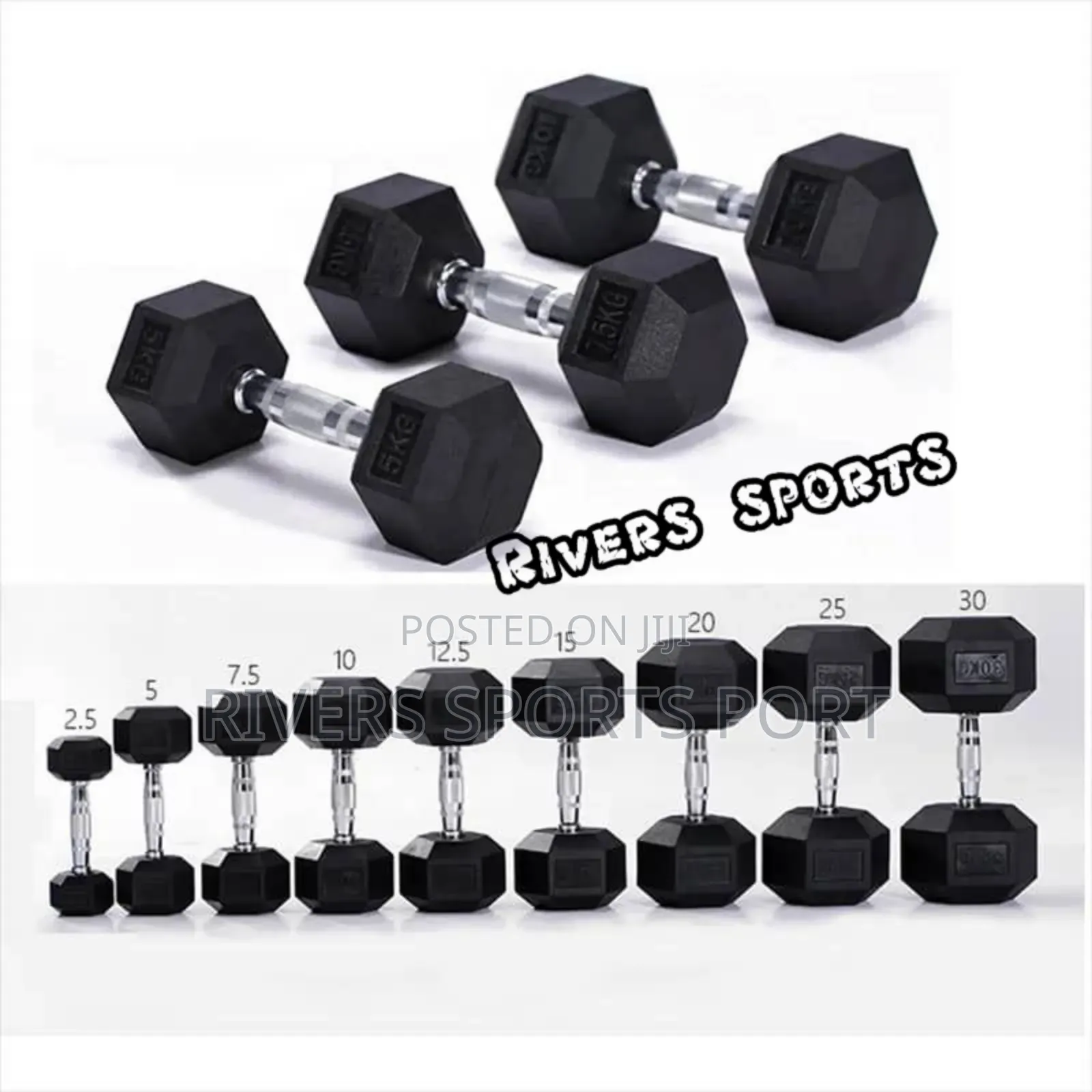 New Hex Dumbbell All Sizes Available Per Kg