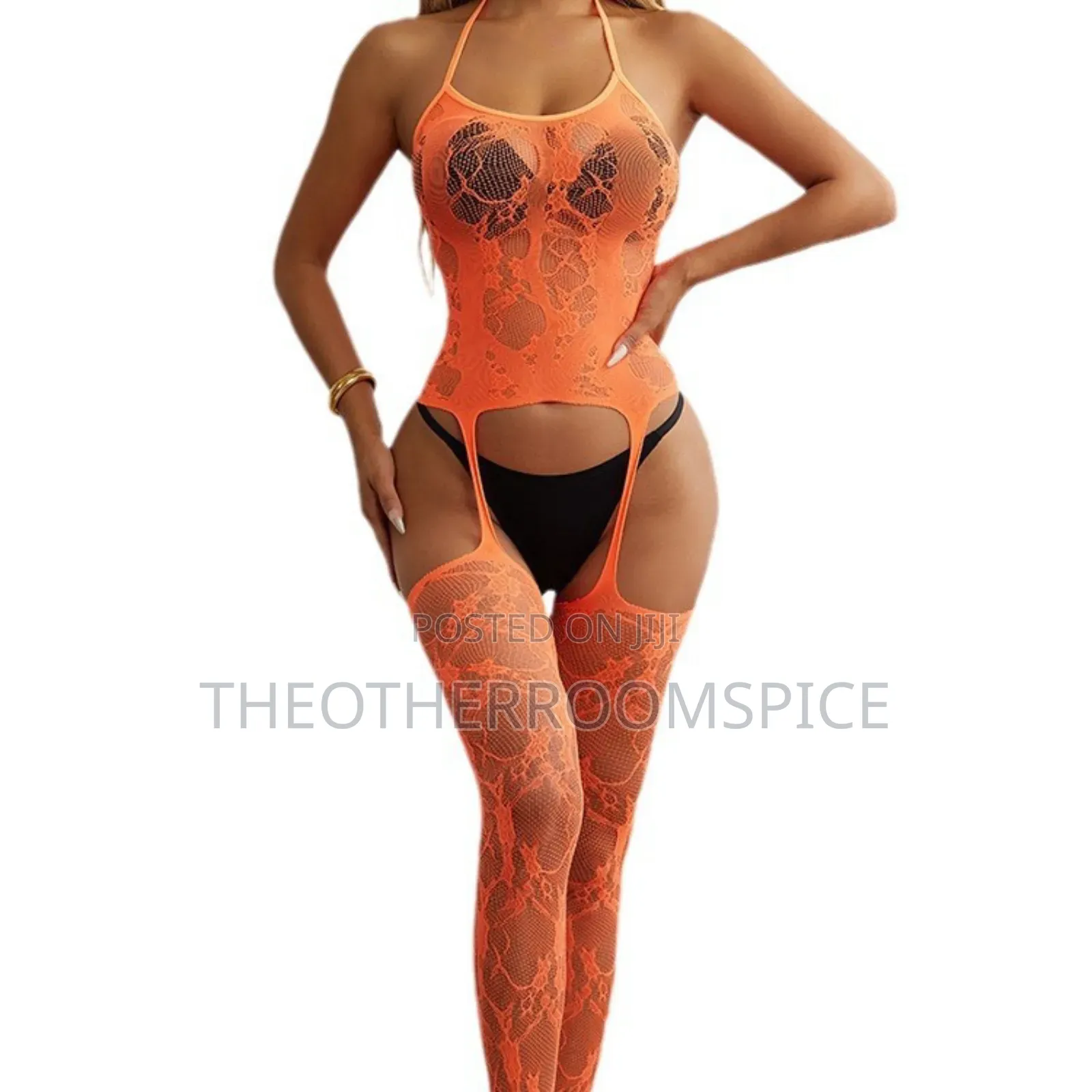 Lingerie Women Plus Size Elastic Fishnet Bodystocking