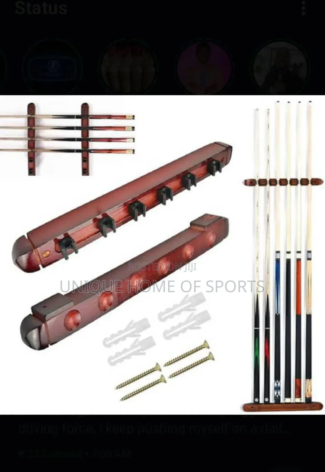 Snooker Cue Rack For Storing Sticks