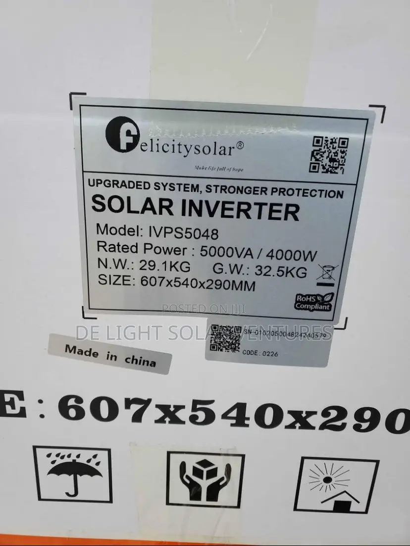 5kva 48V Ivps Felicity Solar Pure Sine Wave Inverter