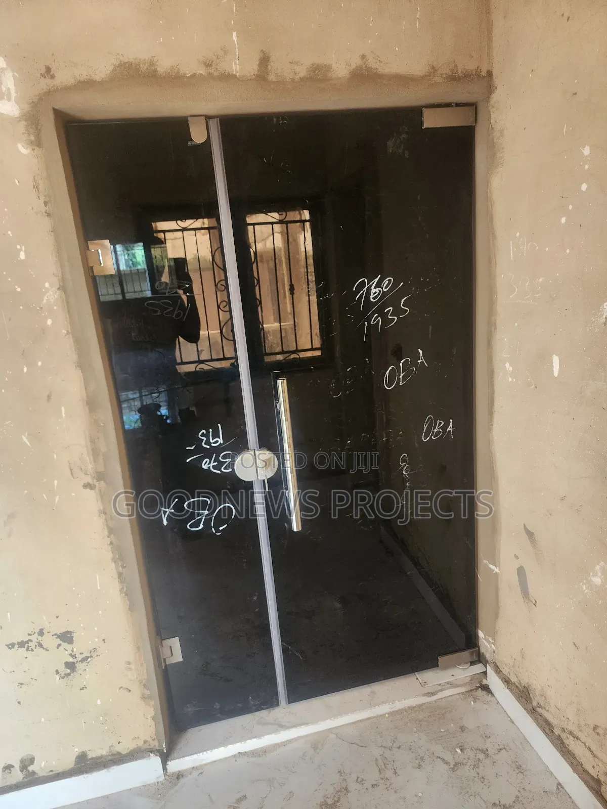 Ante Room Black Glass Door