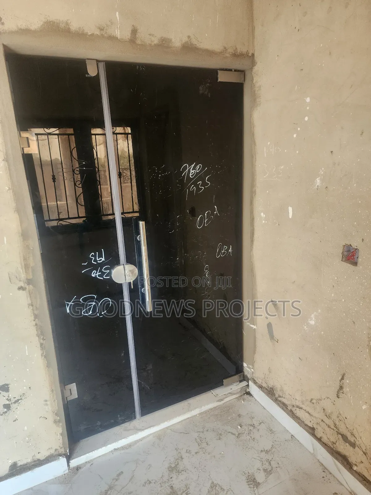 Ante Room Black Glass Door