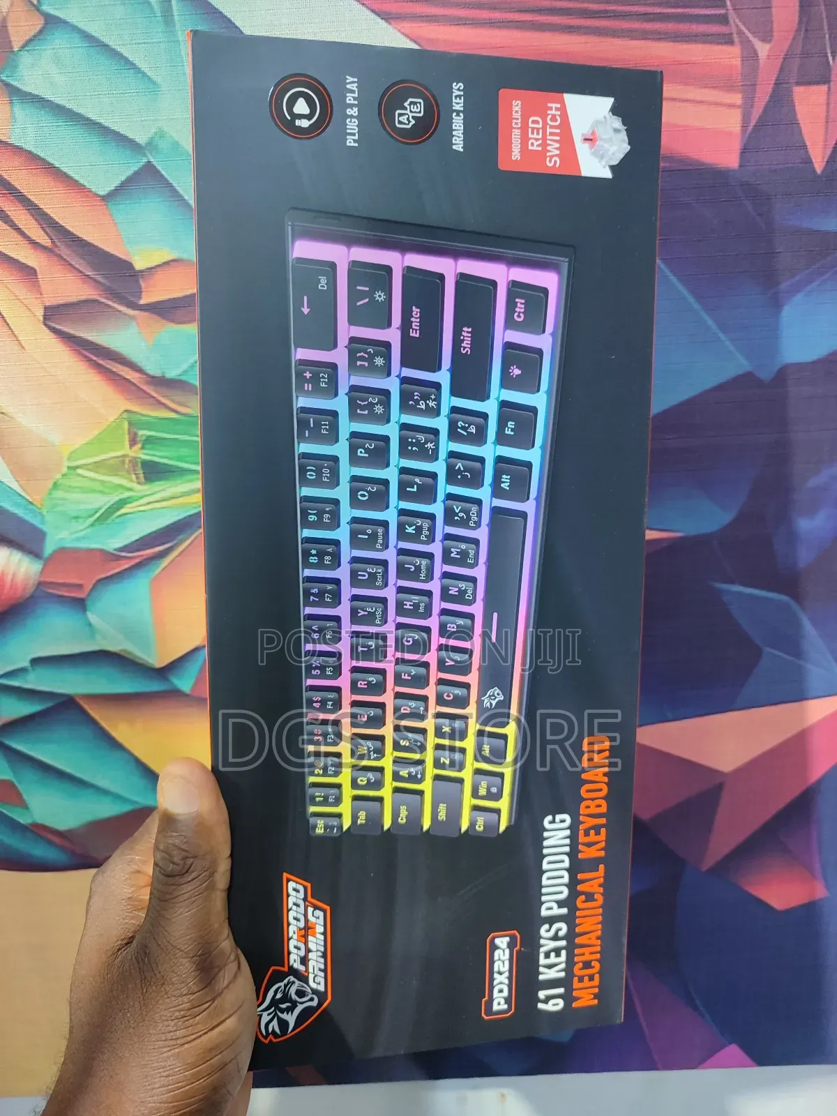 Porodo Gaming Pdx224 61 Key Pudding Mechanical Keyboard