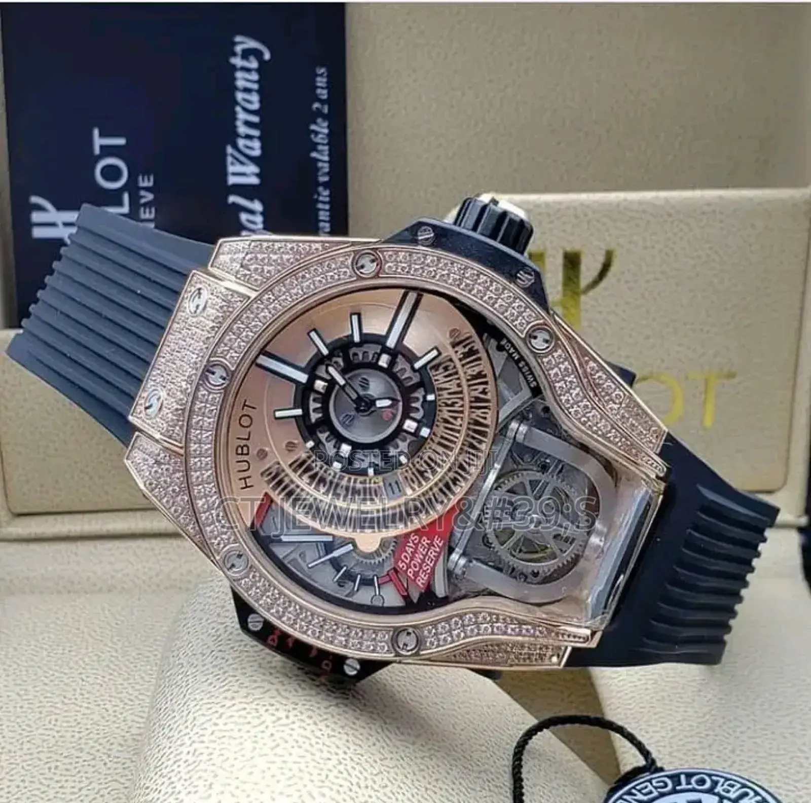 Luxury HUBLOT GENEVA Ice Diamond Bezel Stones (Premium)Men's