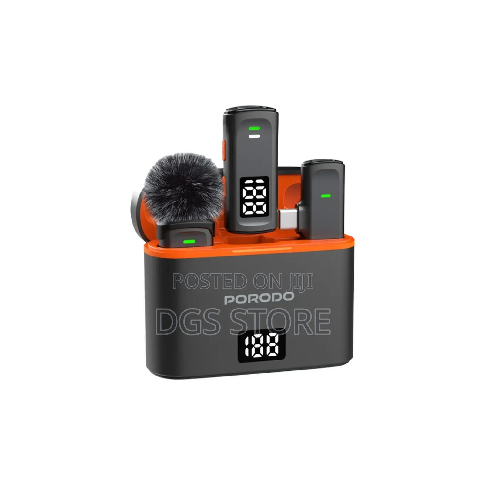 Porodo Lavalier Microphone Type C Connector With Lightning