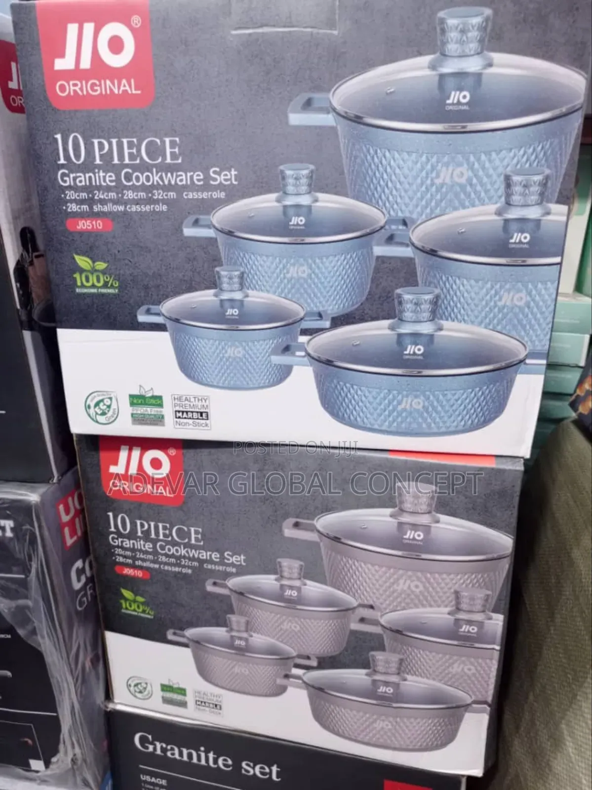 10 PCS JIO Granite Cookware Pot Set