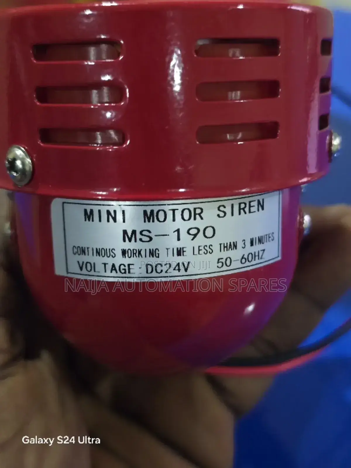 Metal Mini Motor Siren MS-190 24vdc