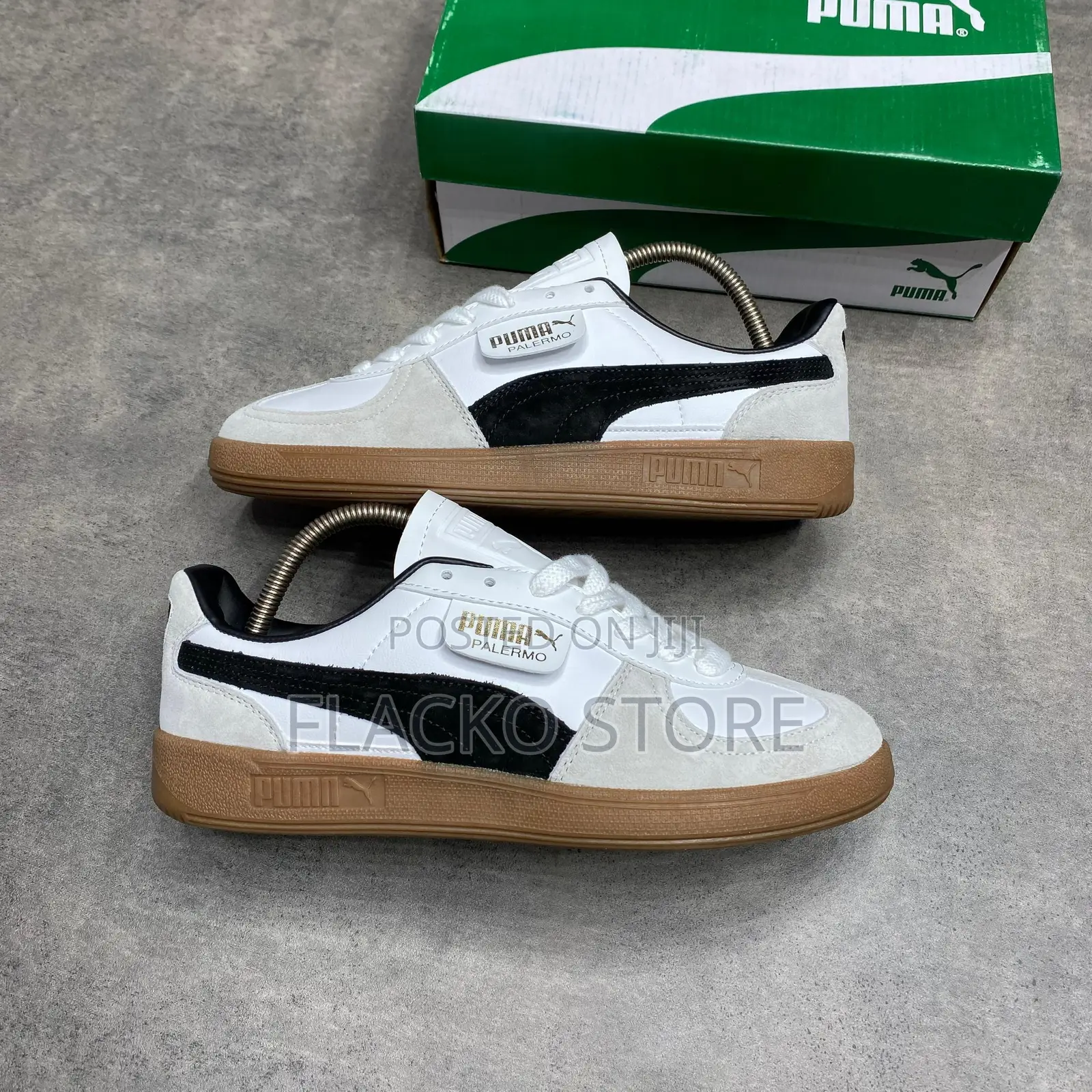 Original Puma Palermo White Vapor Grey Gum Sneakers