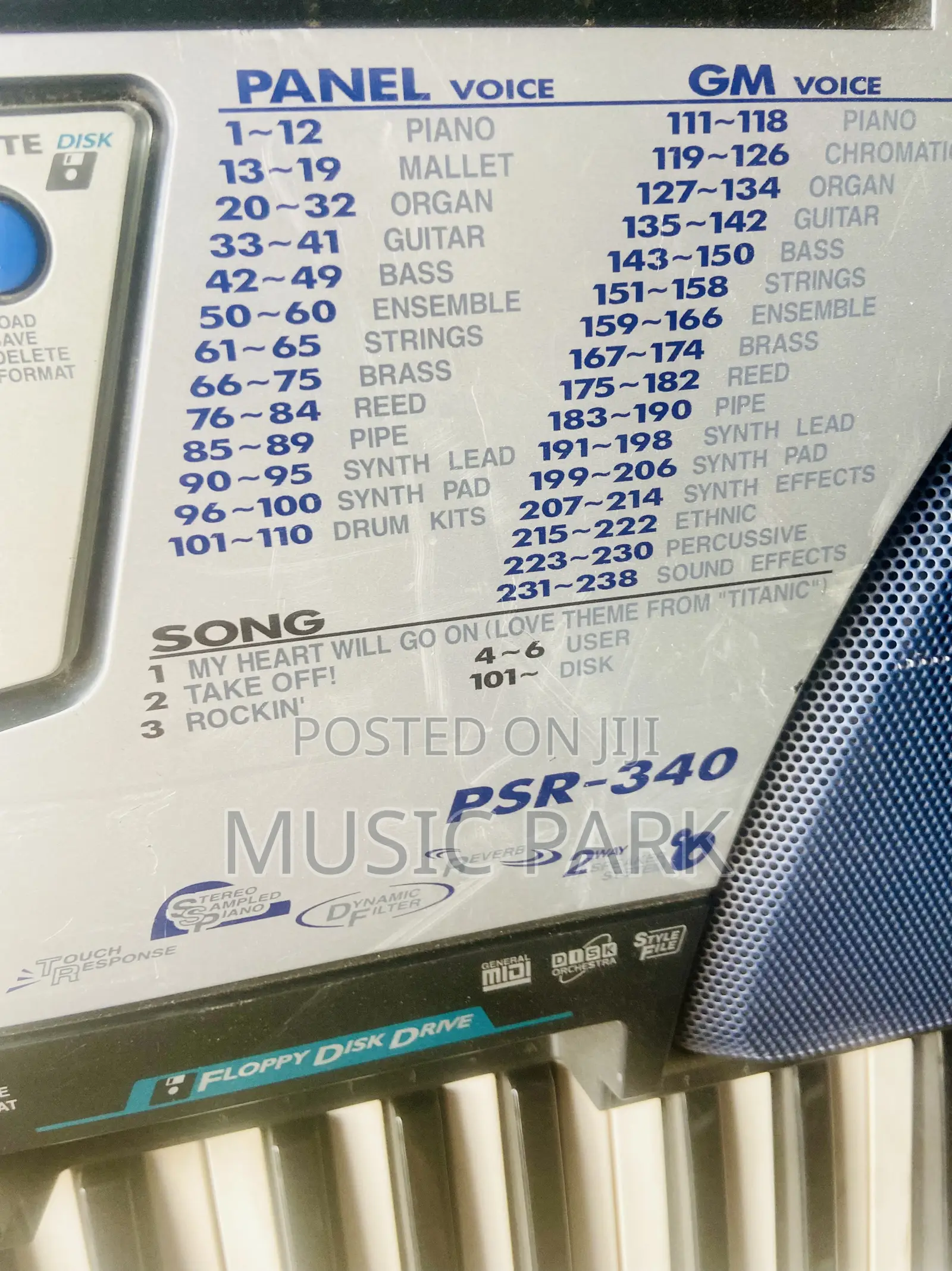 Yamaha PSR 340 Keyboard
