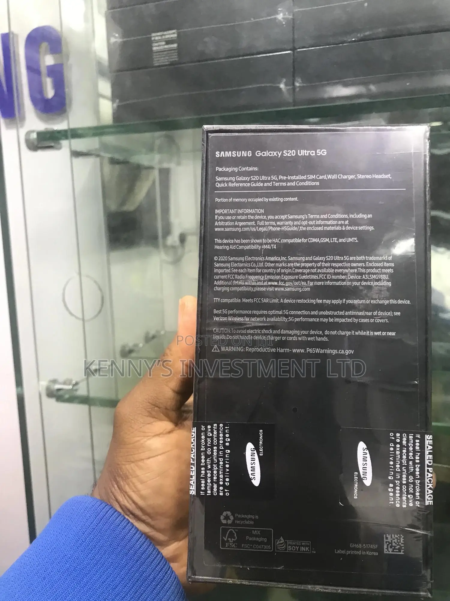 New Samsung Galaxy S20 Ultra 5G 128 GB Black
