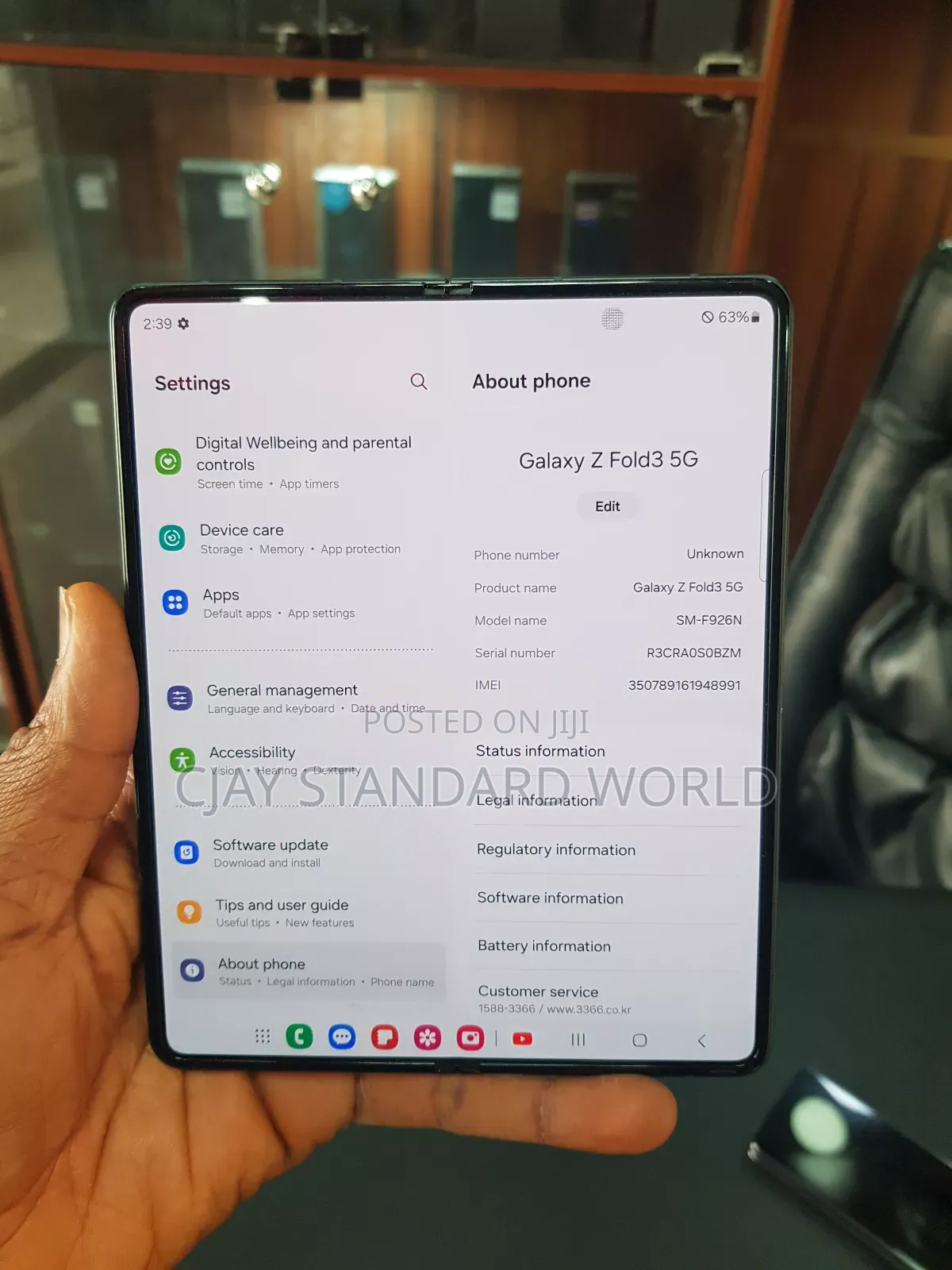 Samsung Galaxy Z Fold 3 256 GB Black