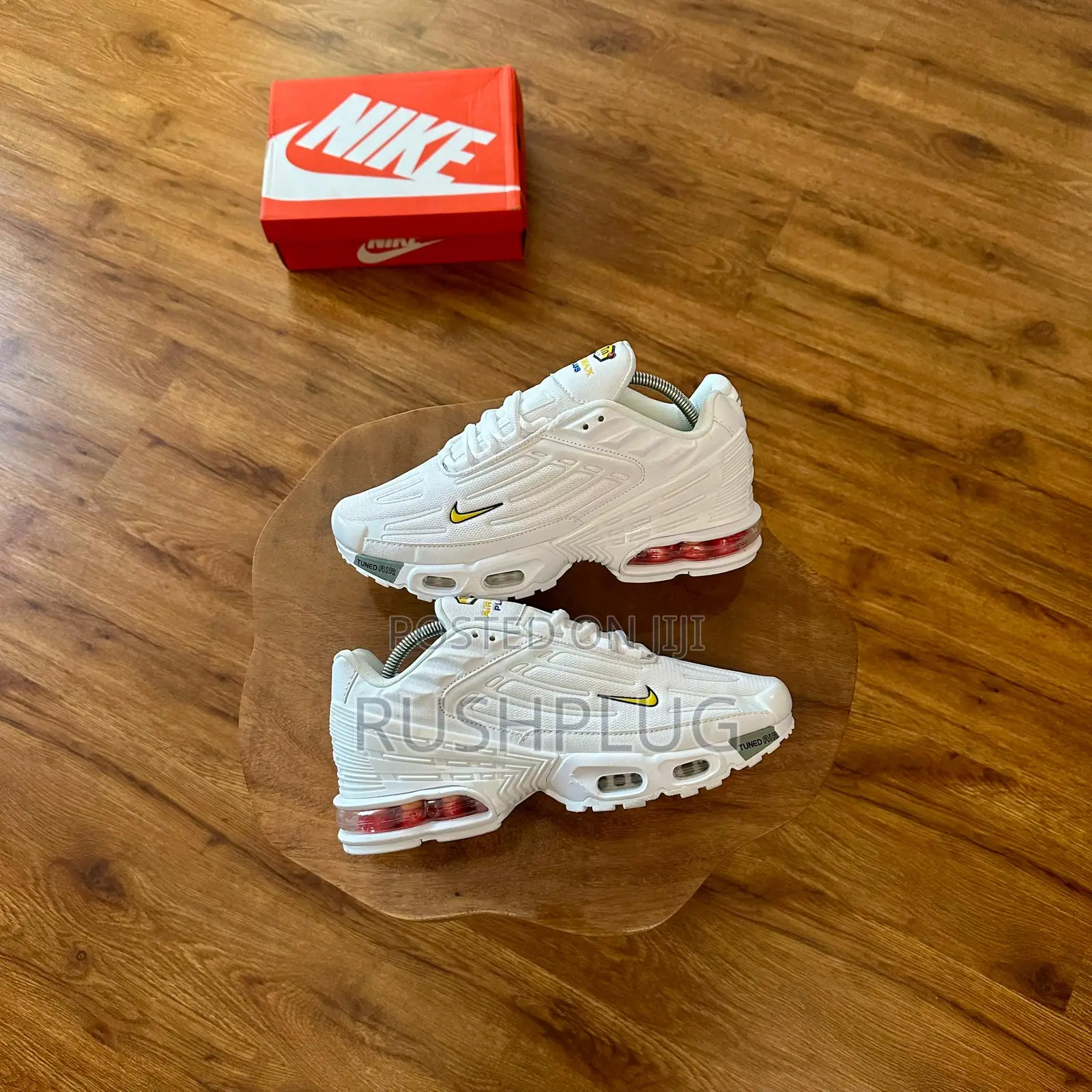 Nike Airmax PLUS 3 White Vast Yellow Quality Sneakers