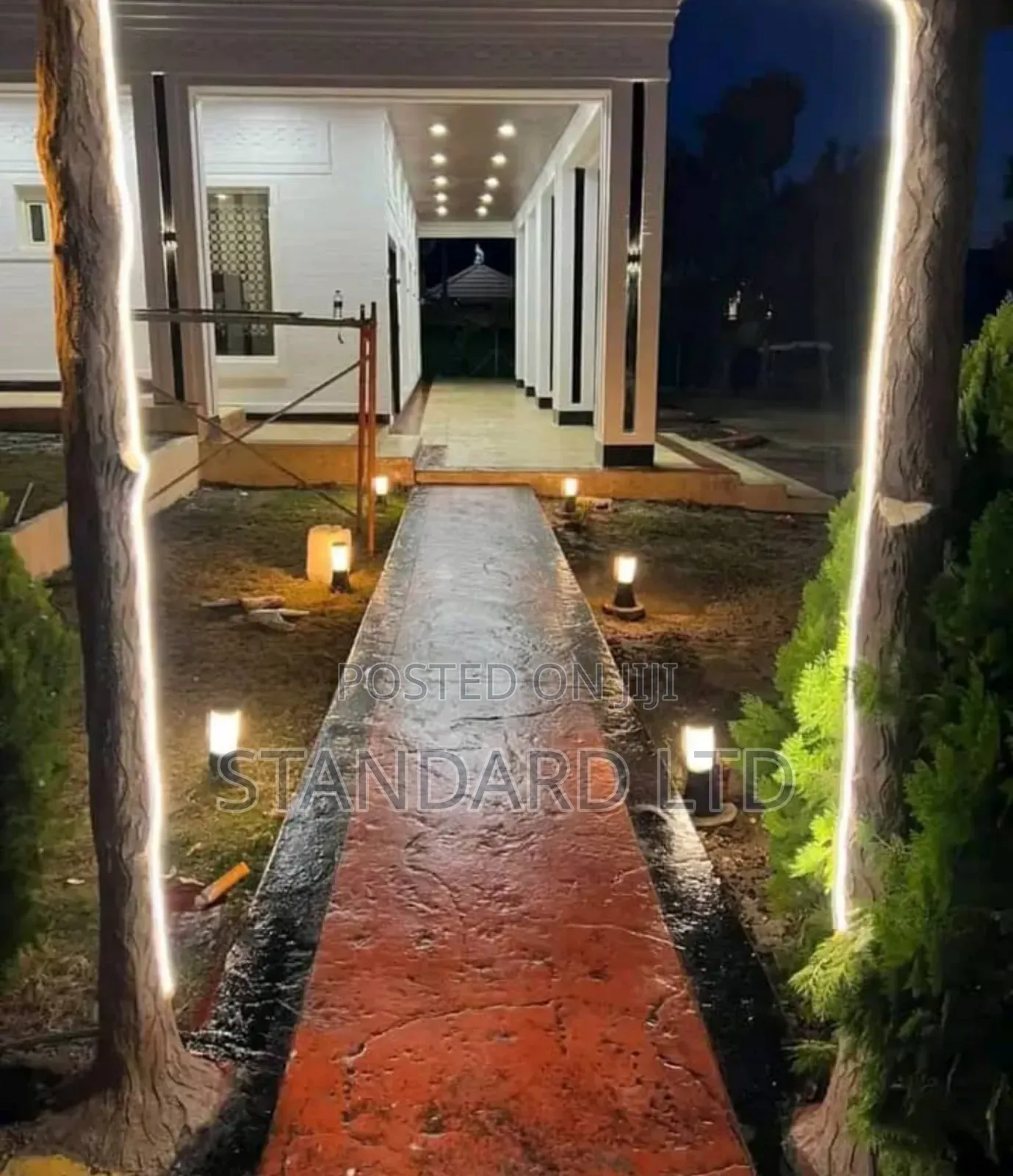 New Glossy Stamped Concrete Floor