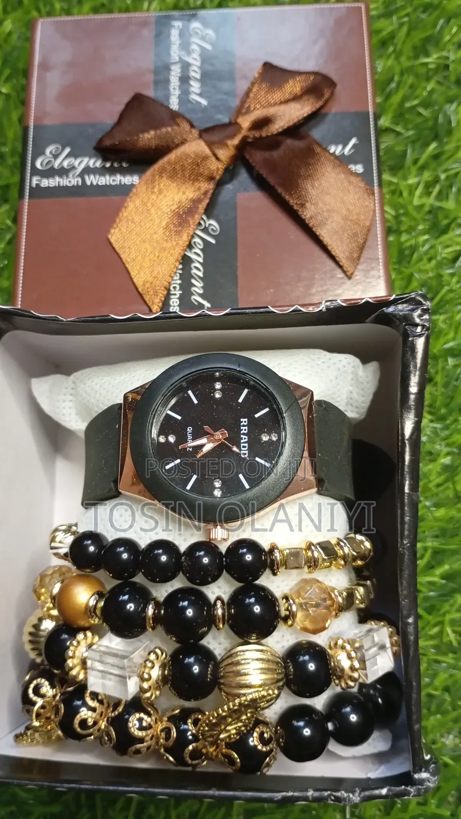 Wrist Watch and Hand Beads Set