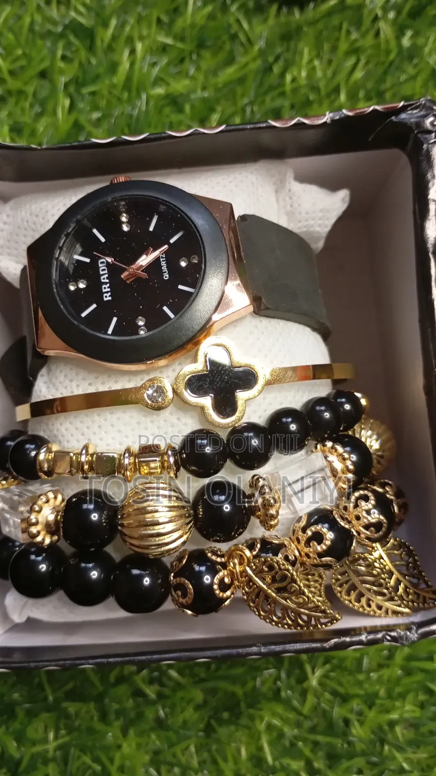 Wrist Watch and Hand Beads Set