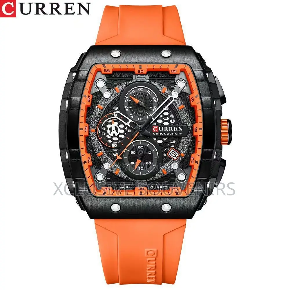 CURREN Chronographic Rubber Watch 