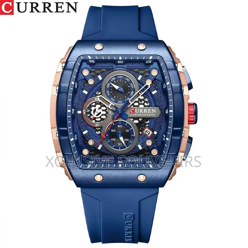CURREN Chronographic Rubber Watch 