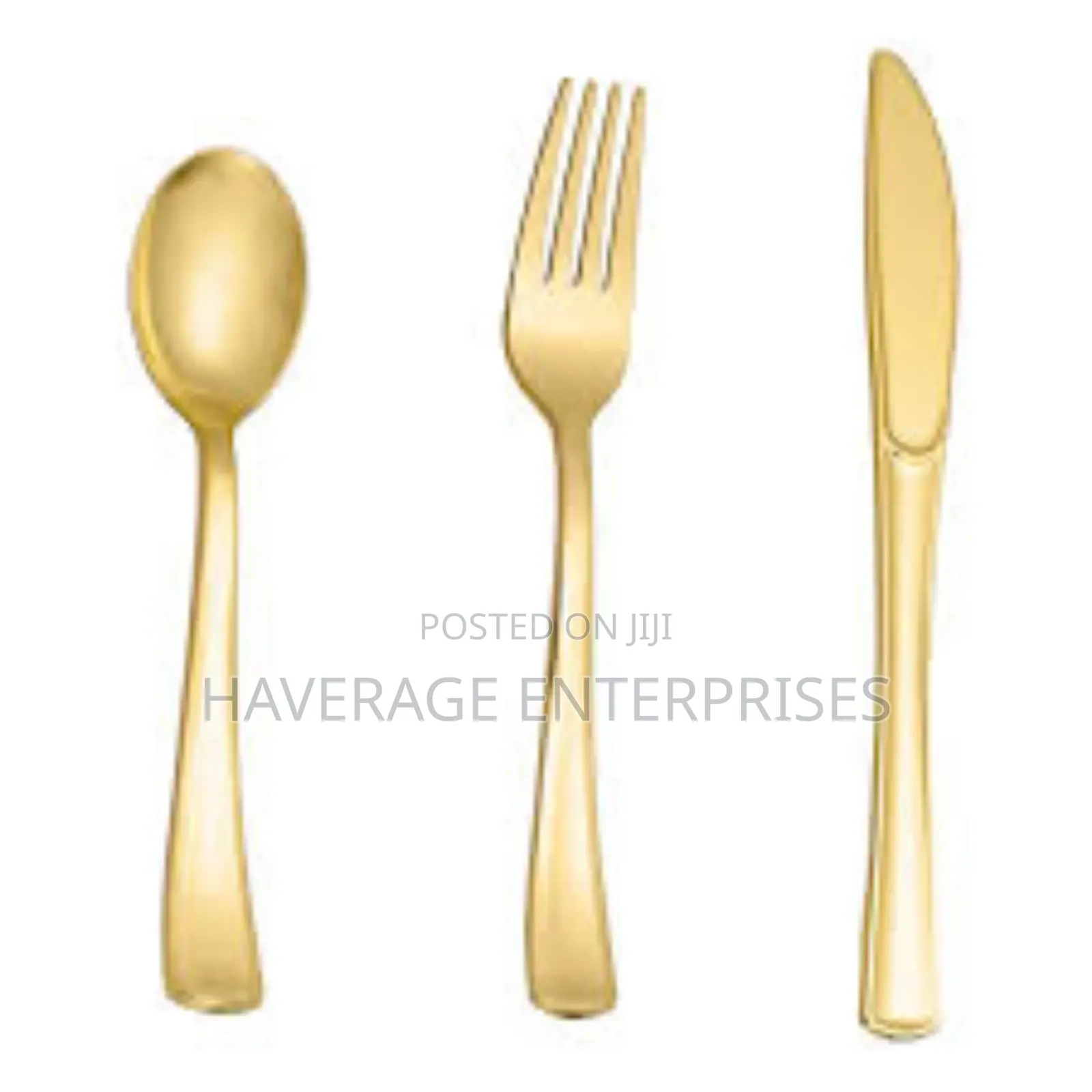 Disposable Cutlery Set Gold/Silver 2,400each