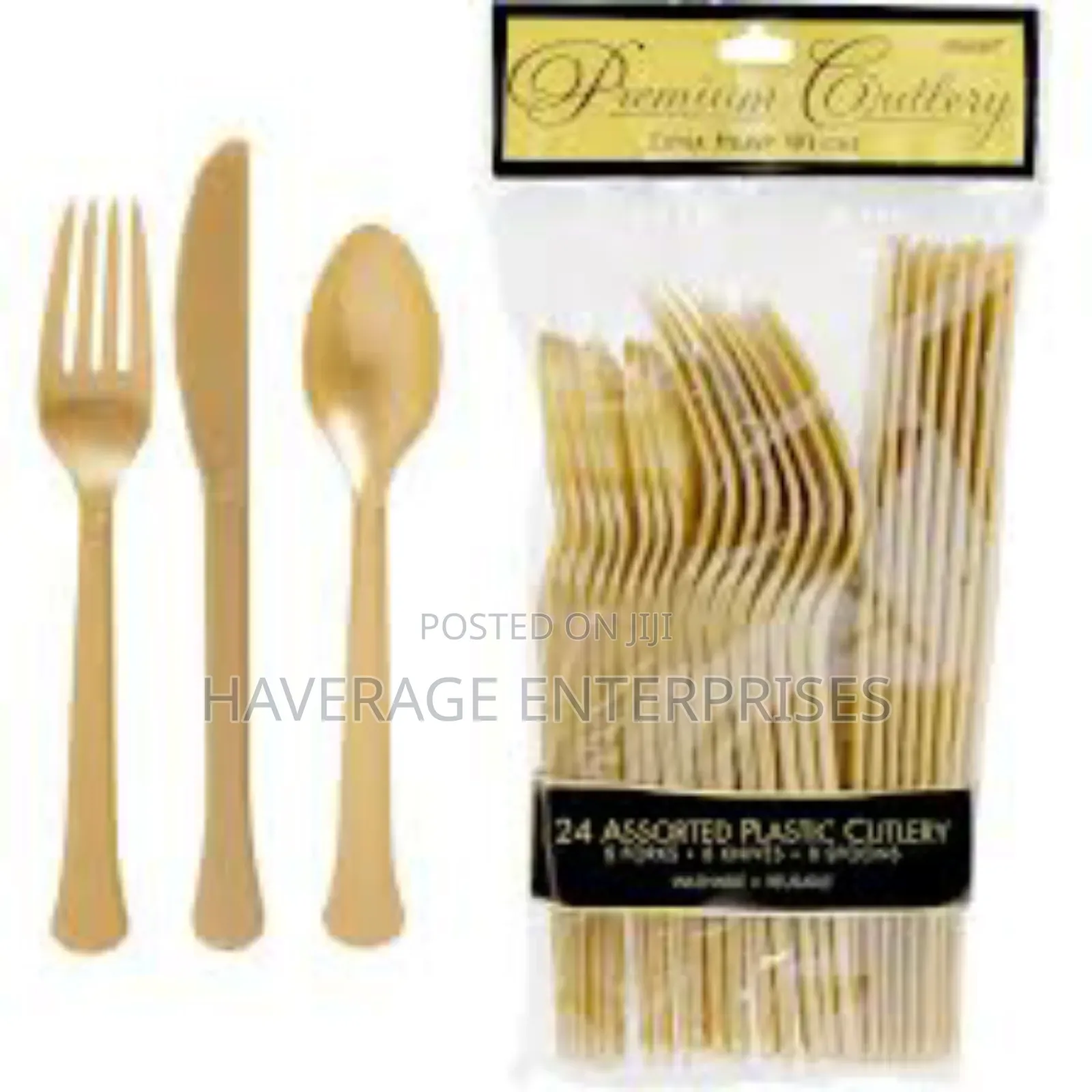 Disposable Cutlery Set Gold/Silver 2,400each