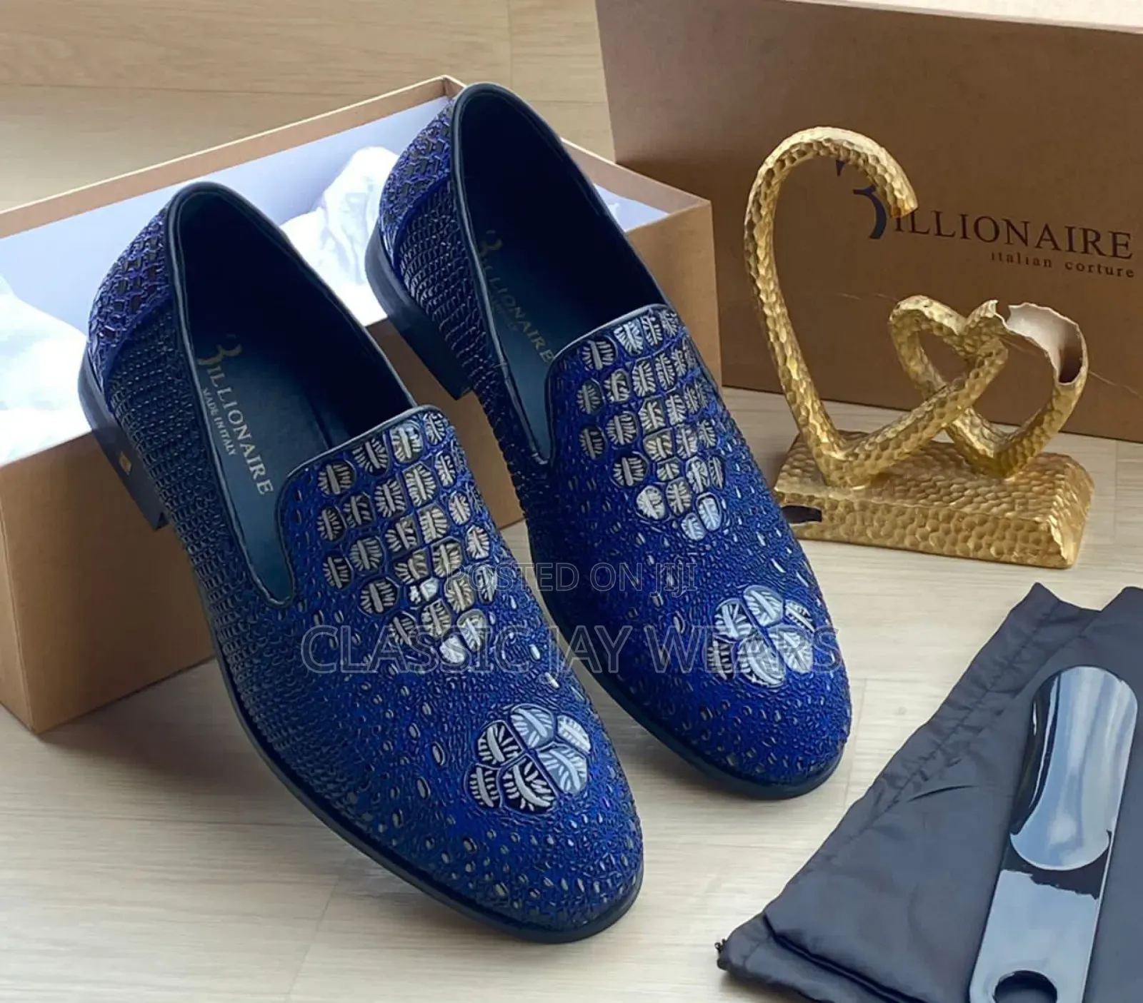 Top Quality Billionaire Blue Unique Shoe