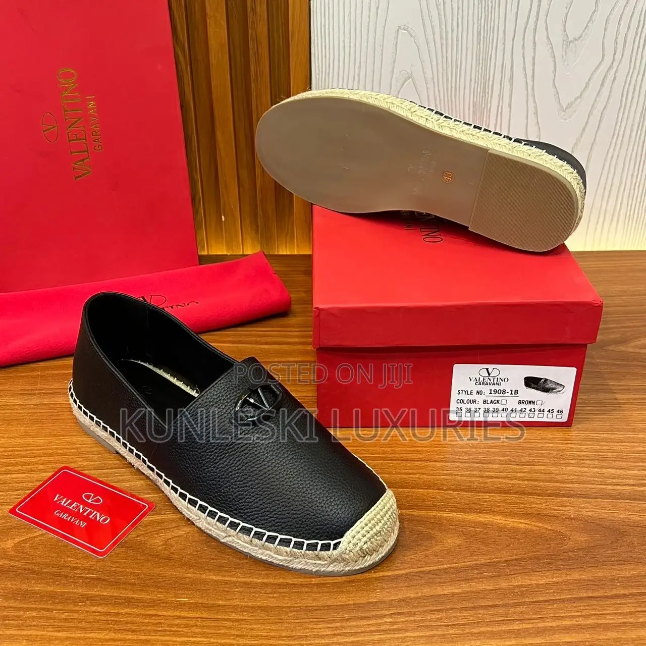 Original Valentino the Bold Edition Calfskin Espadrille Shoe