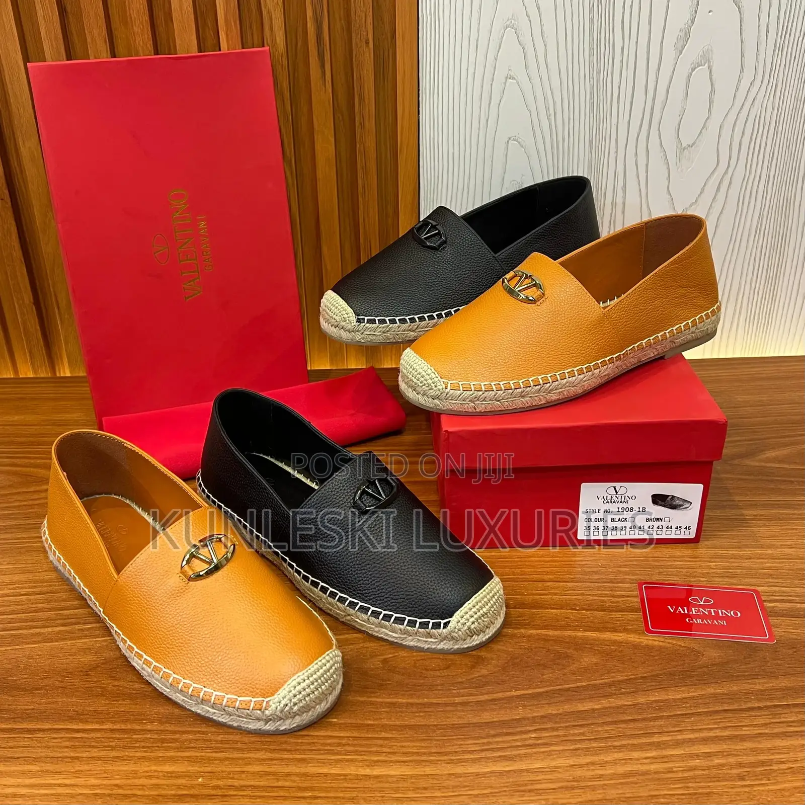 Original Valentino the Bold Edition Calfskin Espadrille Shoe