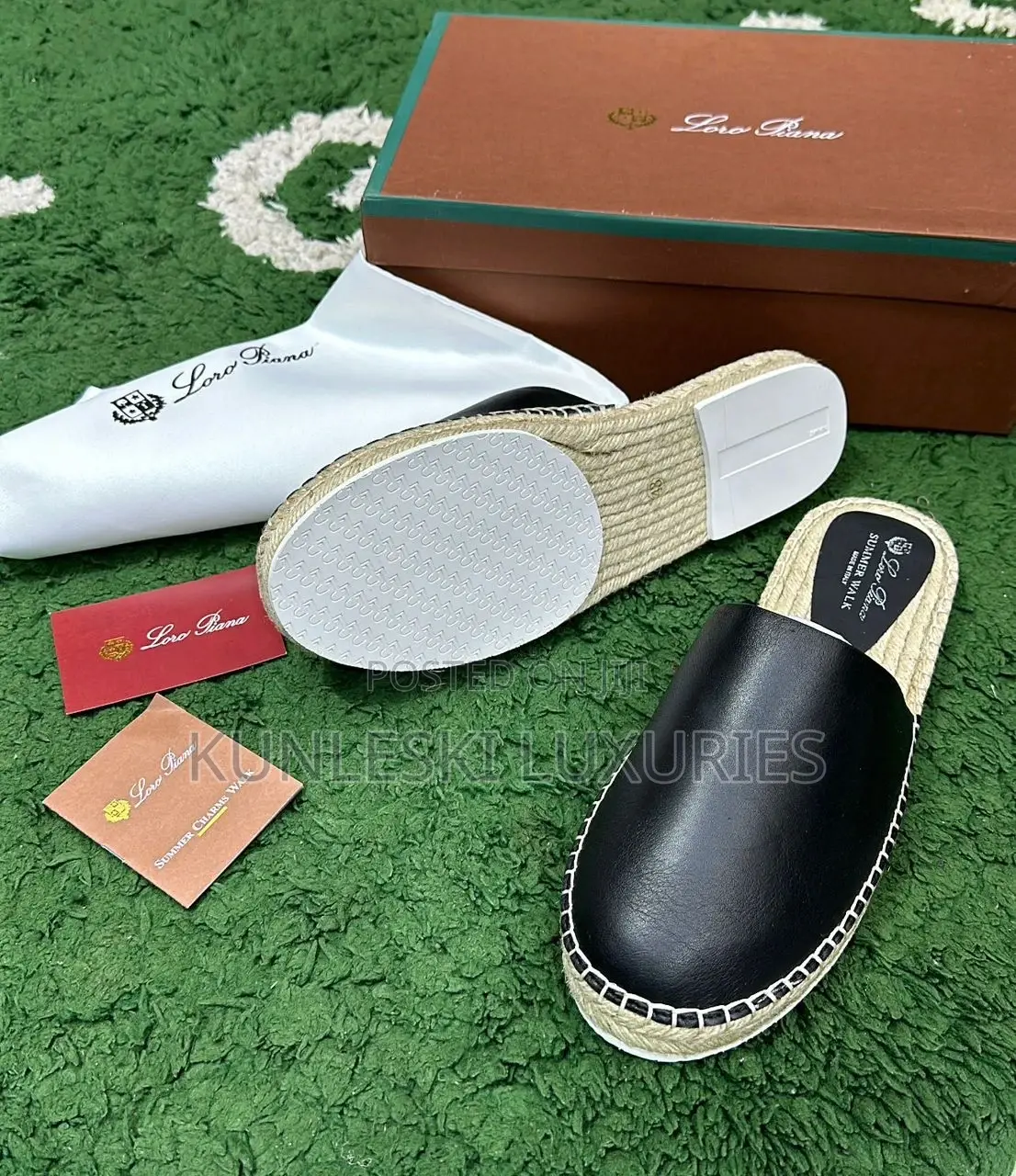 Original New Loro Piana Seaside Walk Mule Shoe