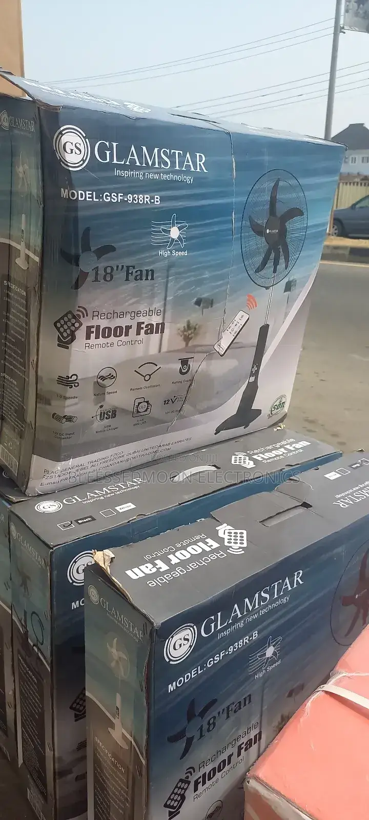 Glamestar Triple Coated Batteries Rechargeable Standard Fan