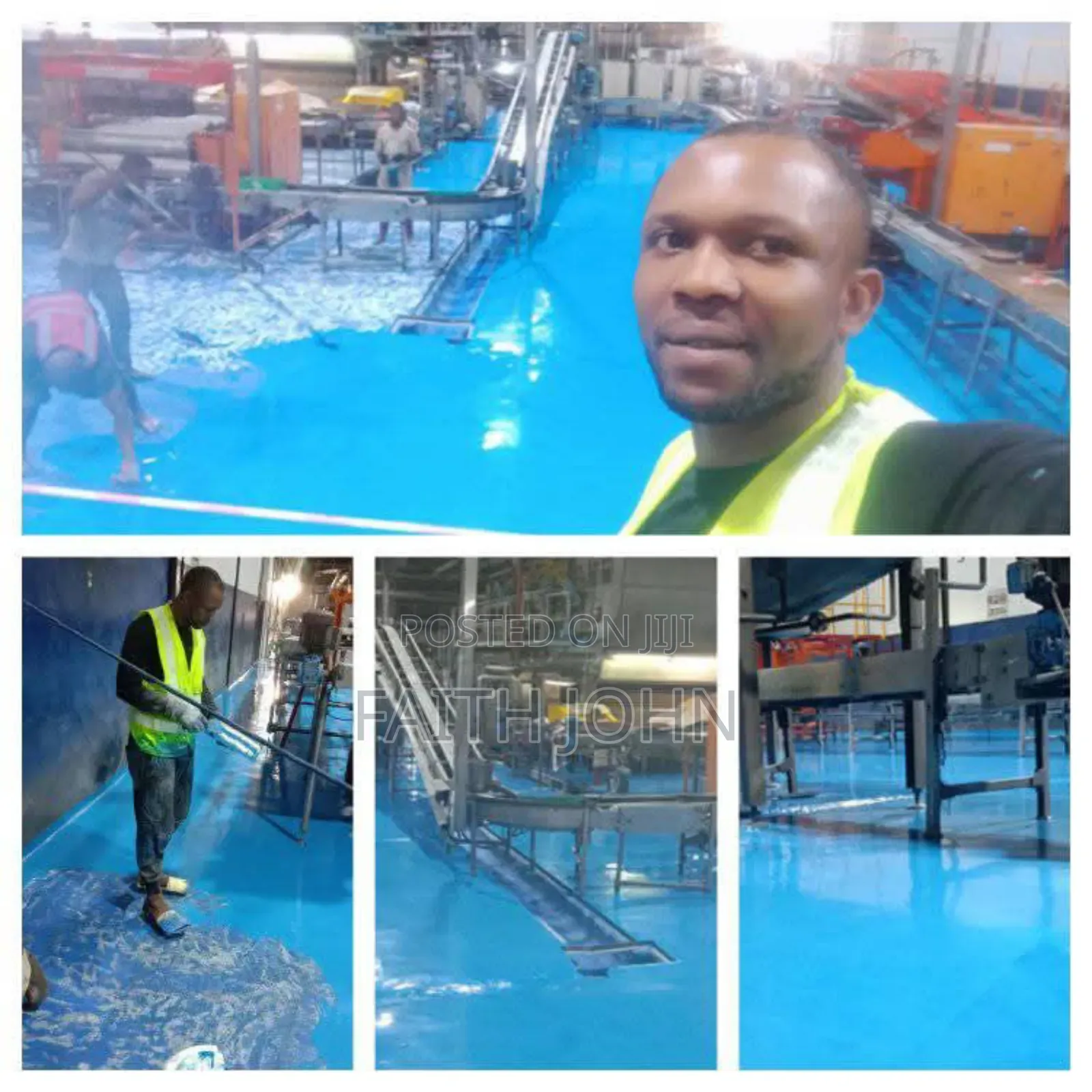 Blue Industrial Epoxy Flooring